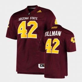 #42 Pat Tillman College Football Arizona State Sun Devils Premier Strategy Men's Maroon Jerseys 786893-392