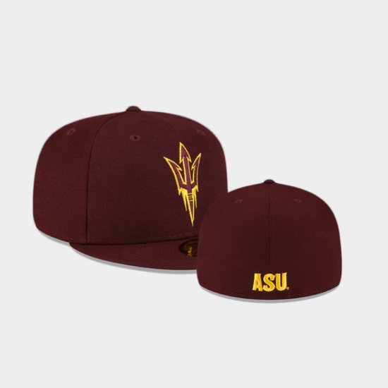 Fitted Arizona State 59FIFTY Men Burgundy Cap 476422-735