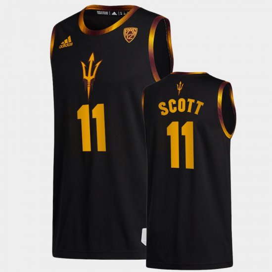 #11 Byron Scott College Basketball Arizona State Sun Devils Alumni Mens Black Jersey 410417-771