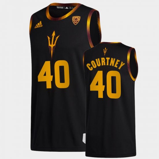 #40 Chase Courtney College Basketball Arizona State Men Black Jersey 683339-328