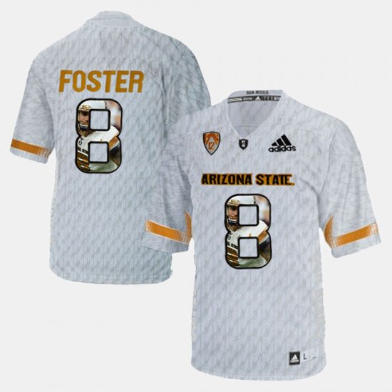 #8 D.J. Foster Player Pictorial Arizona State University Mens White Jersey 332432-758