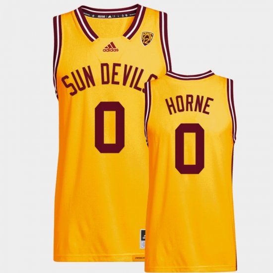 #0 DJ Horne College Basketball Arizona State Reverse Retro Basketball Mens Gold Jersey 836894-428