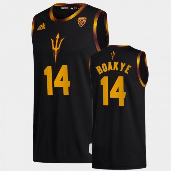 #14 Enoch Boakye College Basketball Arizona State Sun Devils Men\'s Black Jersey 954876-665