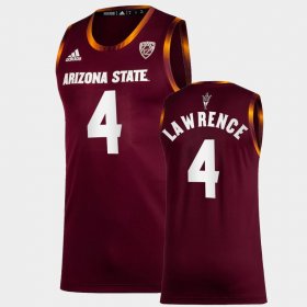 #4 Kimani Lawrence College Basketball Arizona State University Mens Maroon Jerseys 294957-310