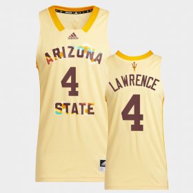 #4 Kimani Lawrence College Basketball Arizona State Honoring Black Excellence Basketball Mens Yellow Jersey 893963-837