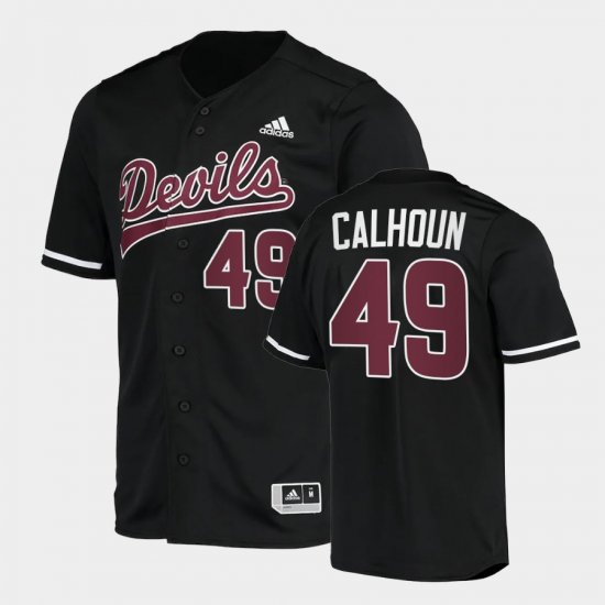 #49 Kole Calhoun College Baseball Sun Devils Alumni Men\'s Black Jerseys 459286-714