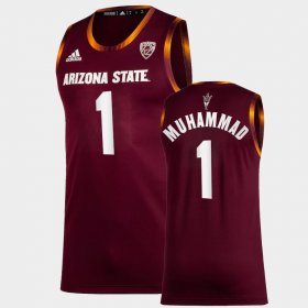 #1 Luther Muhammad College Basketball Arizona State Men Maroon Jersey 406626-313