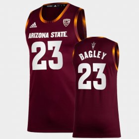 #23 Marcus Bagley College Basketball Sun Devils Men's Maroon Jerseys 741289-274