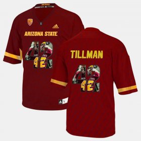 #42 Pat Tillman Player Pictorial Arizona State Men Maroon Jerseys 943436-975