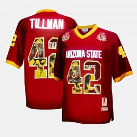 #42 Pat Tillman Throwback Sun Devils Men's Maroon Jerseys 171007-412