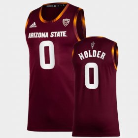 #0 Tra Holder College Basketball Sun Devils Men's Maroon Jerseys 686590-999