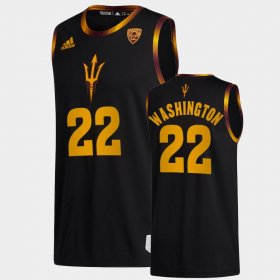 #22 Warren Washington College Basketball Arizona State Men Black Jersey 731578-690