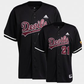 Custom College Baseball Arizona State University Replica Mens Black Jerseys 318641-999