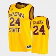 #24 Jalen Graham College Basketball Arizona State University Player Men's Gold Jersey 726995-721