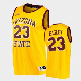 #23 Marcus Bagley College Basketball Arizona State Sun Devils Player Men's Gold Jerseys 881395-347