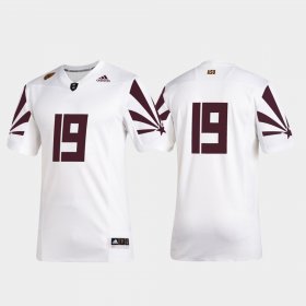 #19 2019 Special Game Arizona State Sun Devils Premier Football Men's White Jersey 950225-168