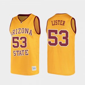 #53 Alton Lister Alumni Arizona State College Basketball Men's Gold Jersey 887961-290