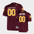 #00 Custom College Football Arizona State Sun Devils Premier Men Maroon Jersey 450878-437