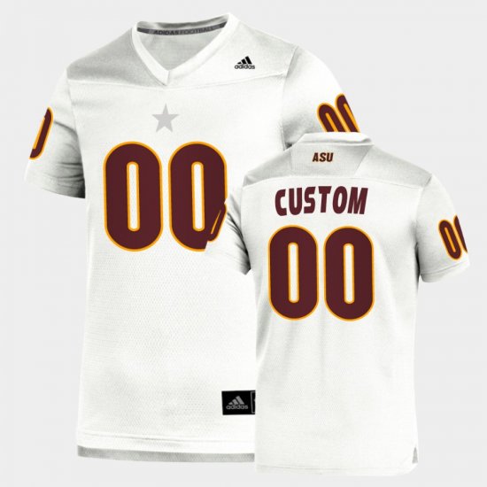 #00 Custom Replica Sun Devils Football Men White Jersey 389226-431