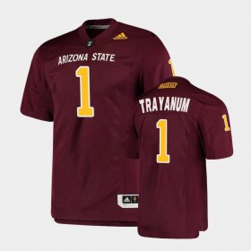 #1 DeaMonte Trayanum College Football Sun Devils Premier Men's Maroon Jersey 381131-688