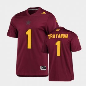 #1 DeaMonte Trayanum Replica Arizona State Sun Devils AEROREADY Men Maroon Jerseys 607160-621