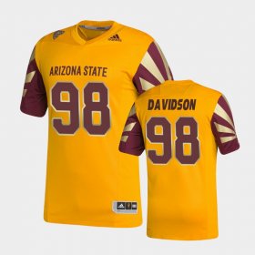 #98 D.J. Davidson Premier Arizona State Sun Devils Strategy Men Gold Jerseys 820158-356