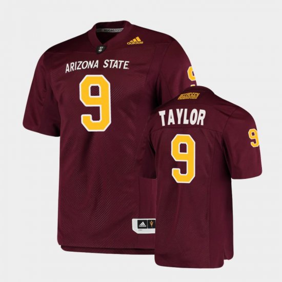 #9 D.J. Taylor College Football Arizona State Sun Devils Premier Men Maroon Jerseys 850338-508