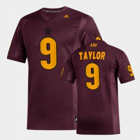 #9 D.J. Taylor Replica Sun Devils Football Men's Maroon Jersey 219441-825