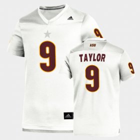 #9 D.J. Taylor Replica Arizona State Football Men's White Jersey 157293-373