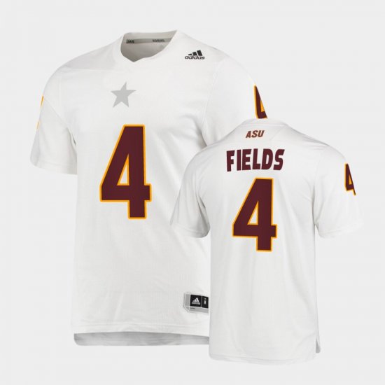 #4 Evan Fields Replica Arizona State University AEROREADY Men\'s White Jersey 399583-602