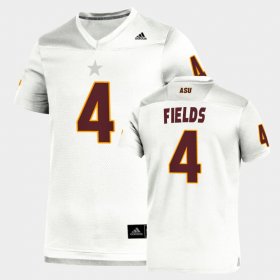 #4 Evan Fields Replica Sun Devils Football Men White Jerseys 815979-256