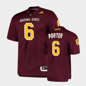 #6 Geordon Porter College Football Arizona State Sun Devils Premier Men Maroon Jerseys 368127-952