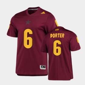 #6 Geordon Porter Replica Arizona State AEROREADY Men's Maroon Jerseys 473312-781