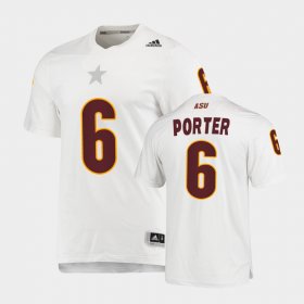 #6 Geordon Porter Replica Arizona State University AEROREADY Men's White Jersey 189935-658