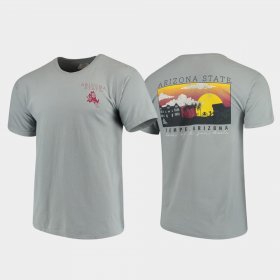 Campus Scenery Arizona State Sun Devils Comfort Colors Men Gray T-Shirt 990900-216