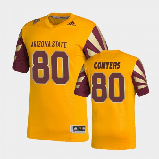 #80 Jalin Conyers Premier Arizona State University Strategy Men\'s Gold Jersey 988874-735