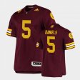 #5 Jayden Daniels Premier Sun Devils Football Men's Maroon Jersey 701799-479