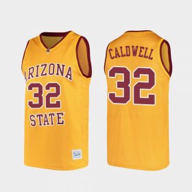 #32 Joe Caldwell Alumni Arizona State University College Basketball Men Gold Jerseys 211016-838 #32 Joe Caldwell Alumni Arizona State University College Basketball Men Gold Jerseys 211016-838