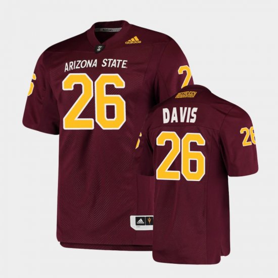 #26 Keith Davis College Football Arizona State Premier Men Maroon Jersey 693120-248