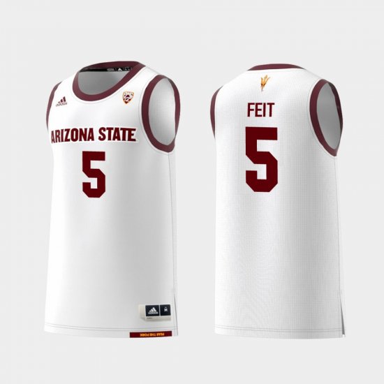 #5 Kyle Feit Replica Arizona State University College Basketball Men White Jersey 189582-760