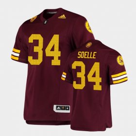 #34 Kyle Soelle Premier Sun Devils Football Mens Maroon Jerseys 161727-474