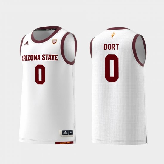 #0 Luguentz Dort Replica Arizona State University College Basketball Men White Jerseys 202078-390