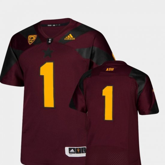 #1 College Football Arizona State Premier Men Maroon Jersey 661673-772