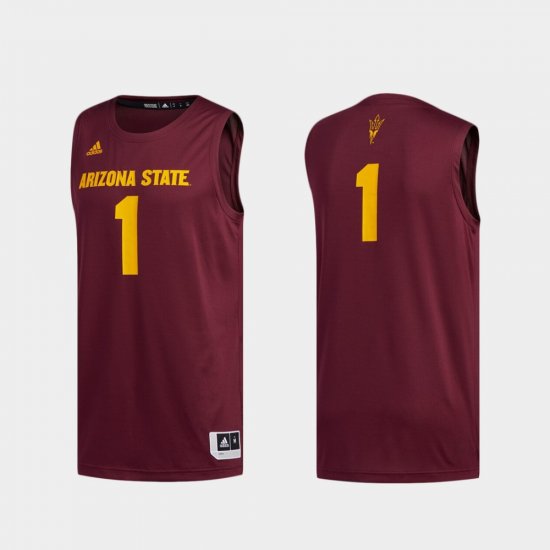 #1 Basketball Swingman Sun Devils Swingman Basketball Men Maroon Jersey 385697-475