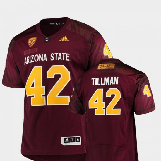 #42 Pat Tillman Game Arizona State University Special Premier Men Maroon Jerseys 785106-853