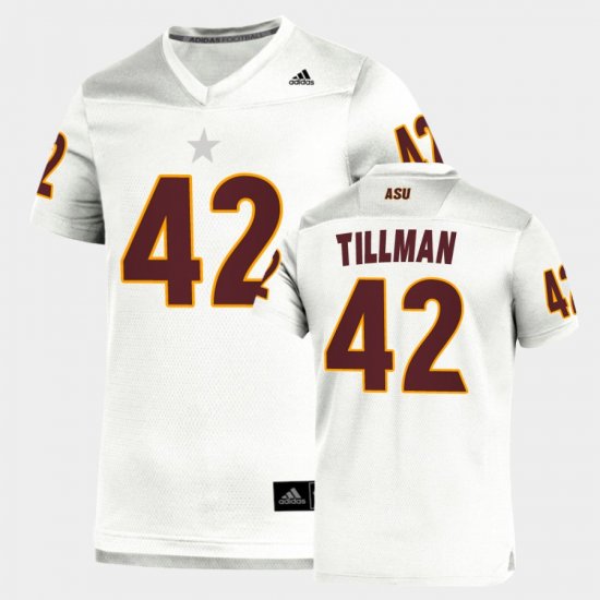 #42 Pat Tillman Replica Arizona State University Football Men\'s White Jersey 188224-733