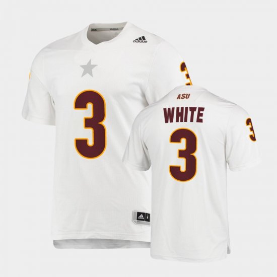 #3 Rachaad White Replica Sun Devils AEROREADY Mens White Jerseys 622258-381