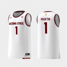 #1 Remy Martin Replica Sun Devils College Basketball Men's White Jerseys 477329-597