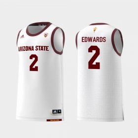 #2 Rob Edwards Replica Sun Devils College Basketball Men White Jerseys 619573-617 #2 Rob Edwards Replica Sun Devils College Basketball Men White Jerseys 619573-617