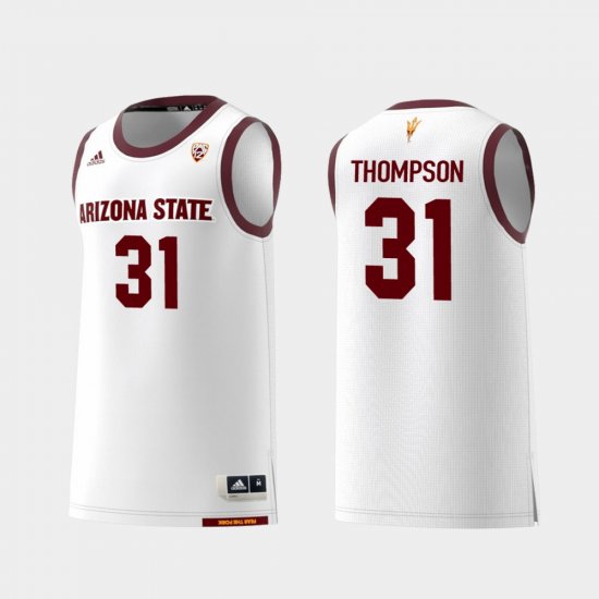 #31 Trevor Thompson Replica Sun Devils College Basketball Men White Jersey 840462-358